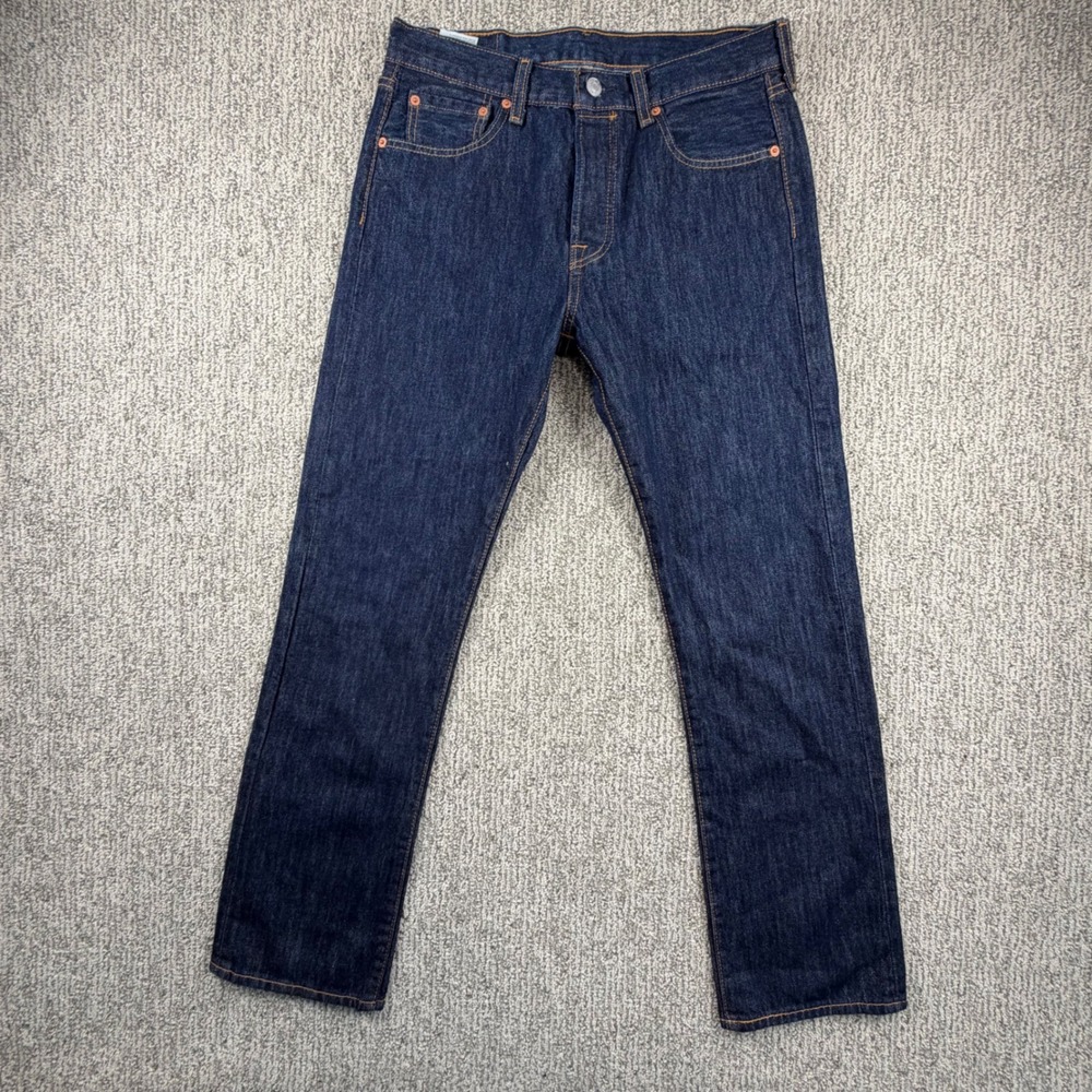 Levi's 501 Original Jeans Men 30(32)x30 Indigo Blue Straight Leg Button Fly NWT
